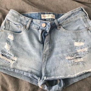 Ripped Bullhead Jean Shorts
